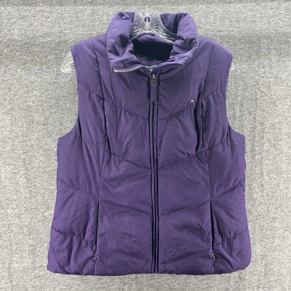 Tommy Hilfiger Jackets & Blazers - Tommy Hilfiger Vest Womens Large Purple Sleeveless Full‎ Zip Fleece Hiking